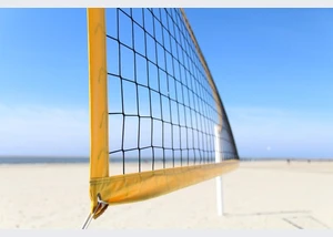 Beachvolleyball am Strand