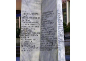 Gedenktafel von Thomas Mann in der Beckergrube