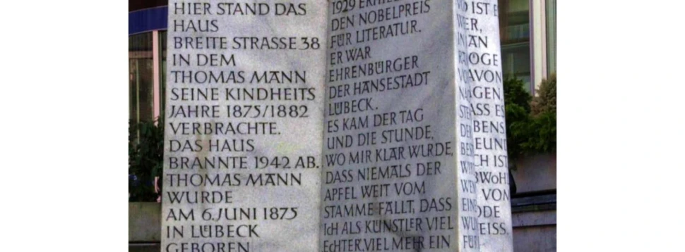 Gedenktafel von Thomas Mann in der Beckergrube