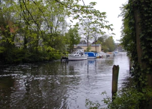Einer der Wasserwege in Lübeck Einer der Wasserwege in Lübeck